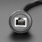 RJ-45 Ethernet Round Panel Mount Extension Cable - 30cm