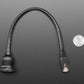 RJ-45 Ethernet Round Panel Mount Extension Cable - 30cm