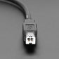 USB B Round Panel Mount Extension Cable - 30cm