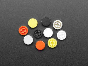 Plastic Button Caps for Square Top (10-pack) - 8mm Diameter