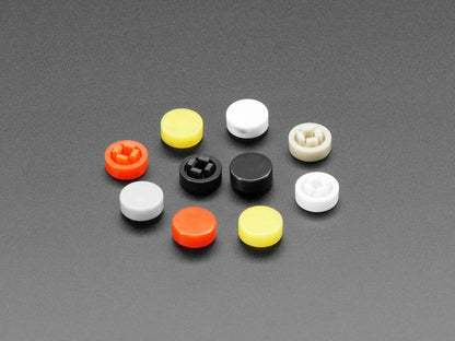 Plastic Button Caps for Square Top (10-pack) - 8mm Diameter