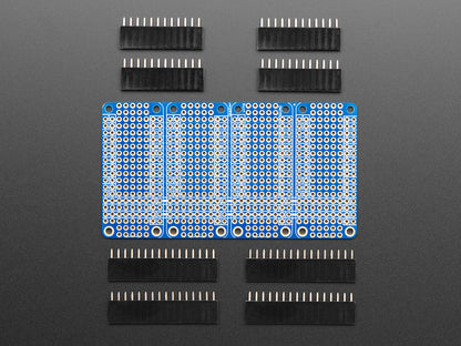 Adafruit Quad Side-By-Side FeatherWing Kit with Headers