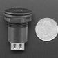 USB C Jack to USB A Jack Round Panel Mount Adapter