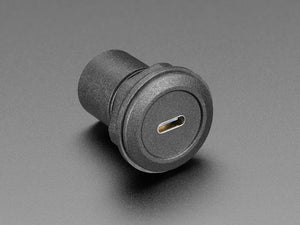 USB C Jack to Micro USB Jack Round Panel Mount Adapter