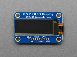 Monochrome 0.91" 128x32 I2C OLED Display - STEMMA QT / Qwiic