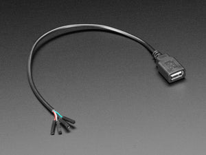 USB Type A Jack Breakout Cable with Premium Female Jumpers - 30cm