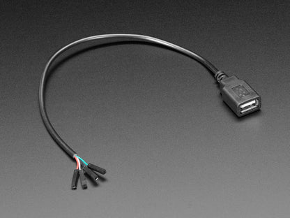 USB Type A Jack Breakout Cable with Premium Female Jumpers - 30cm