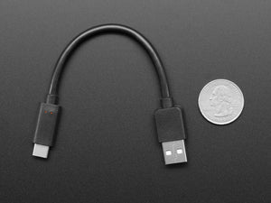 USB Type A to Type C Cable - 6" Long