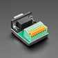 DE-9 (DB-9) Female Socket to Terminal Spring Block Adapter