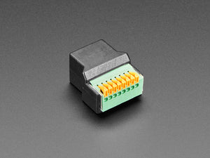 RJ-45 Ethernet Female Socket to Terminal Spring Block Adapter