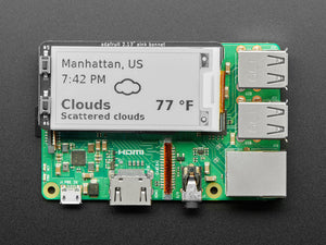 Adafruit 2.13" Monochrome E-Ink Bonnet for Raspberry Pi - SSD1680
