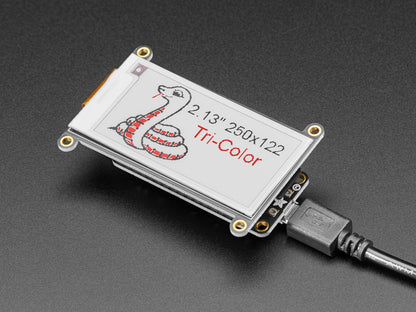 Adafruit 2.13" HD Tri-Color eInk ePaper Display FeatherWing - 250x122 RW Panel with SSD1680