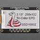 Adafruit 2.13" 250x122 Tri-Color eInk / ePaper Display with SRAM - SSD1680Z Chipset