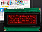 RGB Backlight Negative LCD 20x4 with Extras - RGB on Black