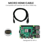 Raspberry Pi Micro HDMI to HDMI Cable (2M BLACK)