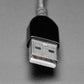 Black Woven Right Angle USB C to USB A Cable - 0.3m Long