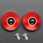 Red Anodized Aluminum Bumper Feet - Pack of 2