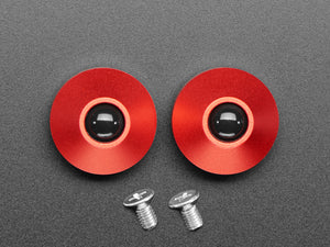 Red Anodized Aluminum Bumper Feet - Pack of 2