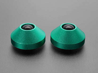 Green Anodized Aluminum Bumper Feet - Pack of 2