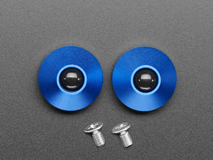 Blue Anodized Aluminum Bumper Feet - Pack of 2