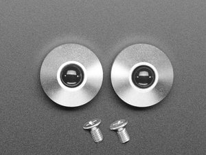 Silver Anodized Aluminum Bumper Feet - Pack of 2