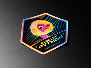CircuitPython Space Explorers Holographic Sticker
