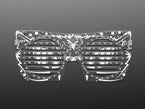 Adafruit LED Glasses Front Panel - 116 RGB LEDs with I2C Driver - STEMMA QT / Qwiic