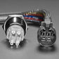 ChromaTek 19mm Rugged Momentary Metal Pushbutton with NeoPixel - 19-B-M-F1