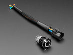ChromaTek 19mm Rugged Momentary Metal Pushbutton with NeoPixel - 19-B-M-F1