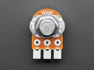 Alpha Single-Gang 16mm Right-Angle PC Mount 20K "W" TS Tone Potentiometer
