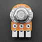 Alpha Single-Gang 16mm Right-angle PC Mount - 100K Reverse Audio Potentiometer