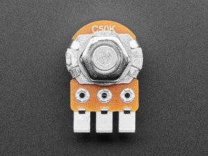 Alpha Single-Gang 16mm Right-angle PC Mount 50K Reverse Audio Potentiometer