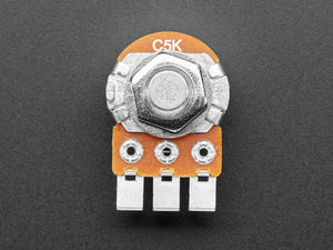 Alpha Single-Gang 16mm Right-angle PC Mount - 5K Reverse Audio Potentiometer