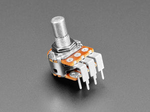 Alpha Dual-Gang 16mm Right-angle PC Mount 250K Audio Potentiometer