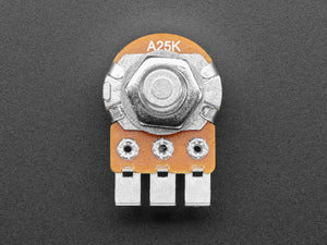 Alpha Dual-Gang 16mm Right-angle PC Mount - 25K Audio Potentiometer