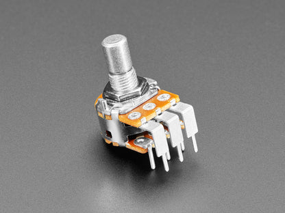 Alpha Dual-Gang 16mm Right-Angle PC Mount 1K Audio Potentiometer