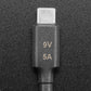 USB Type C 3.1 PD to 5.5mm Barrel Jack Cable - 9V 5A Output - 1.2m Long with E-Mark