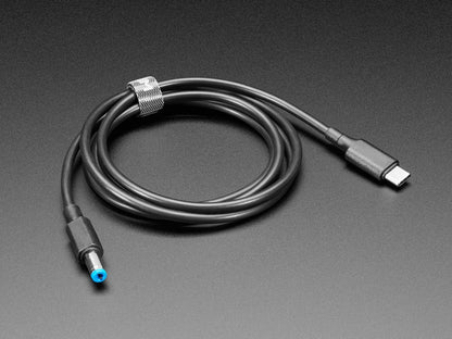 USB Type C 3.1 PD to 5.5mm Barrel Jack Cable - 9V 5A Output - 1.2m Long with E-Mark