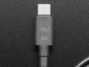 USB Type C 3.1 PD to 5.5mm Barrel Jack Cable - 15V 5A Output - 1.2m with E-Mark