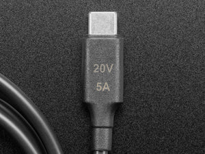 USB Type C 3.1 PD to 5.5mm Barrel Jack Cable - 20V 5A Output - 1.2m with E-Mark