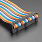 Rainbow 34-pin Dual Row IDC Floppy Ribbon Cable - 30cm