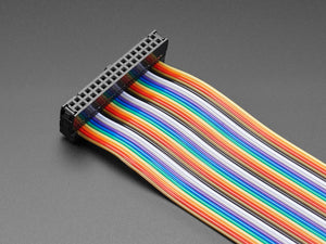 Rainbow 34-pin Dual Row IDC Floppy Ribbon Cable - 30cm