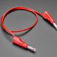 Retractable Stacking Banana Plug Cable - Red 0.5 Meter