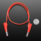 Retractable Stacking Banana Plug Cable - Red 0.5 Meter