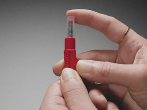 Retractable Stacking Banana Plug Cable - Red 0.5 Meter