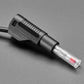 Retractable Stacking Banana Plug Cable - Black 0.5 Meter Long