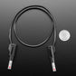 Retractable Stacking Banana Plug Cable - Black 0.5 Meter Long