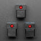 Step Switch with LED - Three Pack of Black with Red LED - PB86