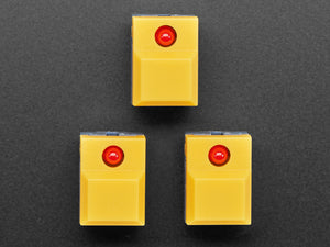 Step Switch with LED - Three Pack of Yellow with Red LED - PB86-A1