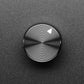 Anodized Aluminum Machined Knob - Black - 20mm Diameter